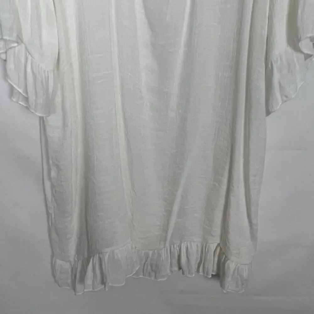 Ekouger Pullover Gauzy White Tunic Dress/Bikini Cover Up Size Medium - Picture 8 of 11